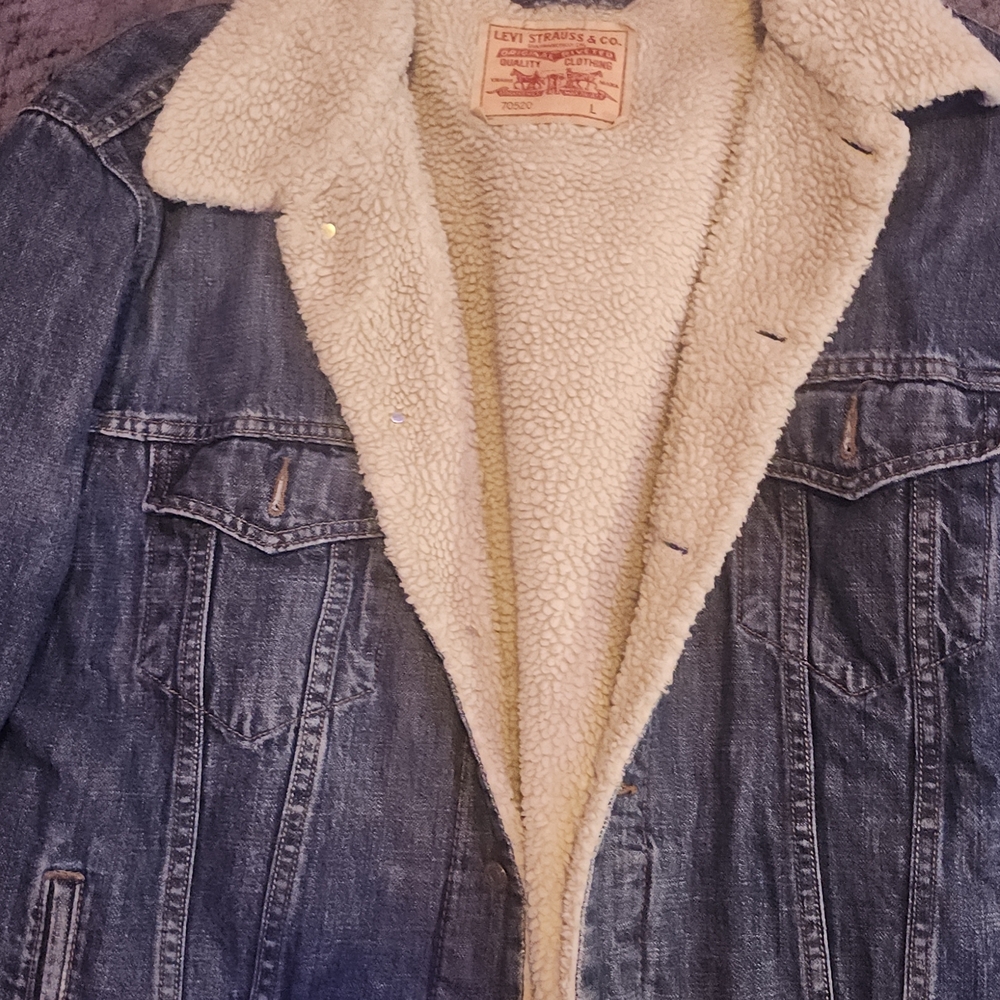 Levi's Blue Denim Jacket with Sherpa Lining
